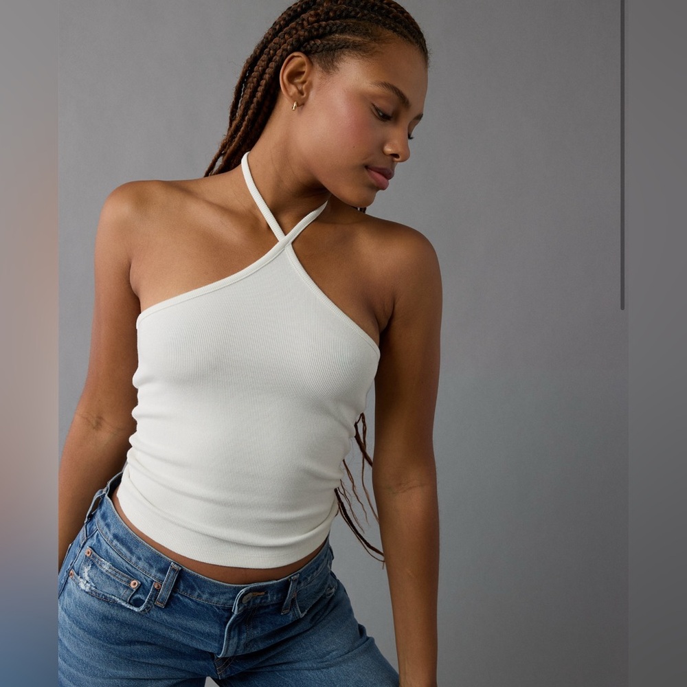 AE White Halter Top XS